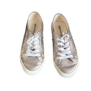 Superga Metallic Pewter Sneakers – Size 38 EU / 7.5 USW